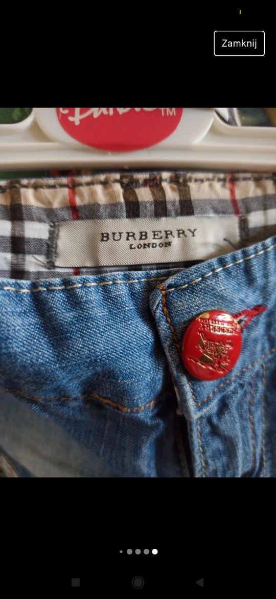 Burberry zestaw jeans koszula 4 latka