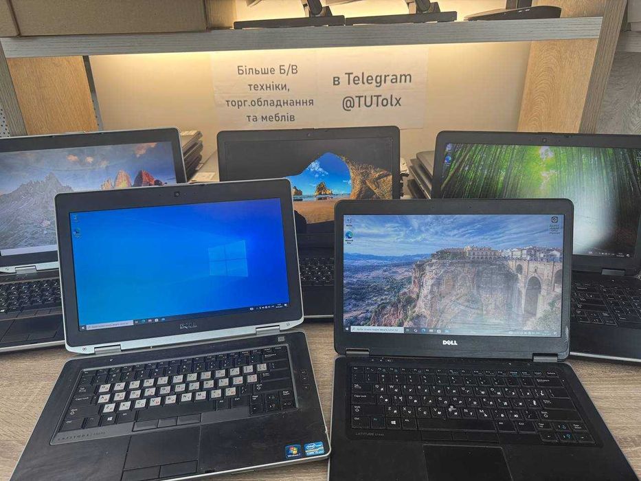Б/В СПРАВНІ Ноутбуки Dell i5 / 4–8GB / SSD-HDD / Windows / HD-FullHD