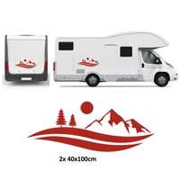 Zestaw naklejek 2 szt kamper góry adventure kolory ducato chausson t6