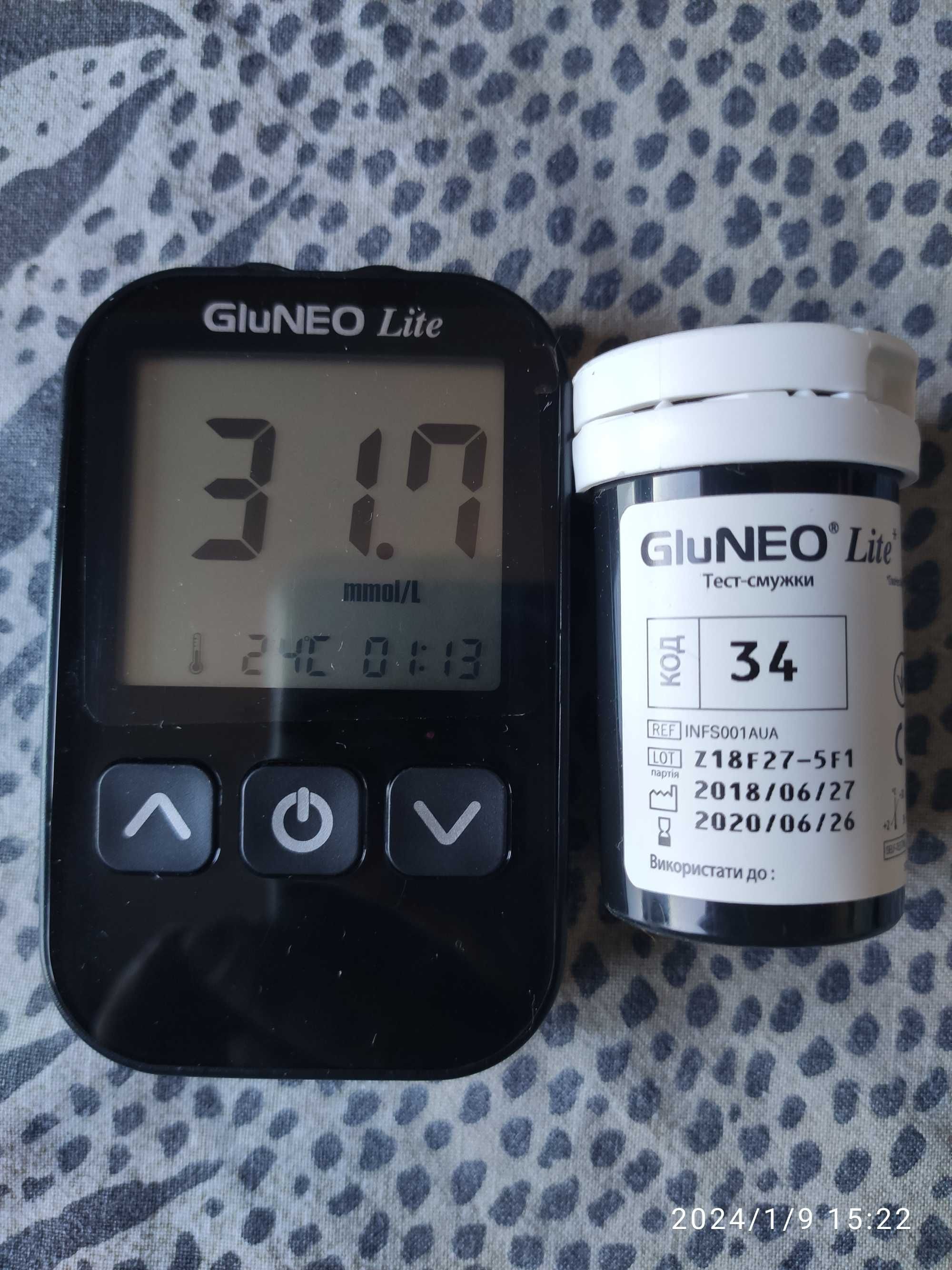 Глюкометр GluNeo Lite + тестсмужки