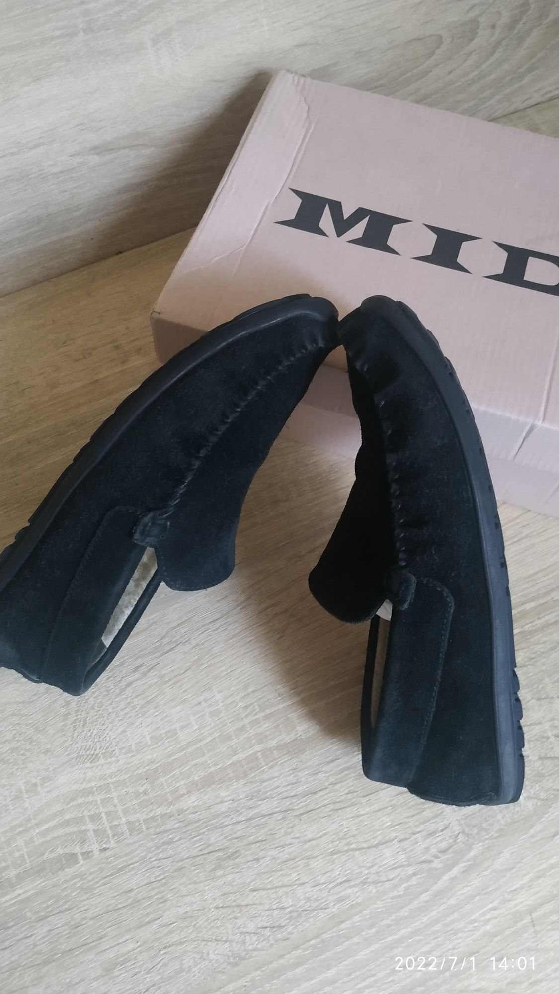 Мокасины,туфли,лоферы Мида черная замша 36 размер