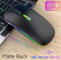 Безпровідна Bluetooth, 2,4g  мишка, RGB підсвітка