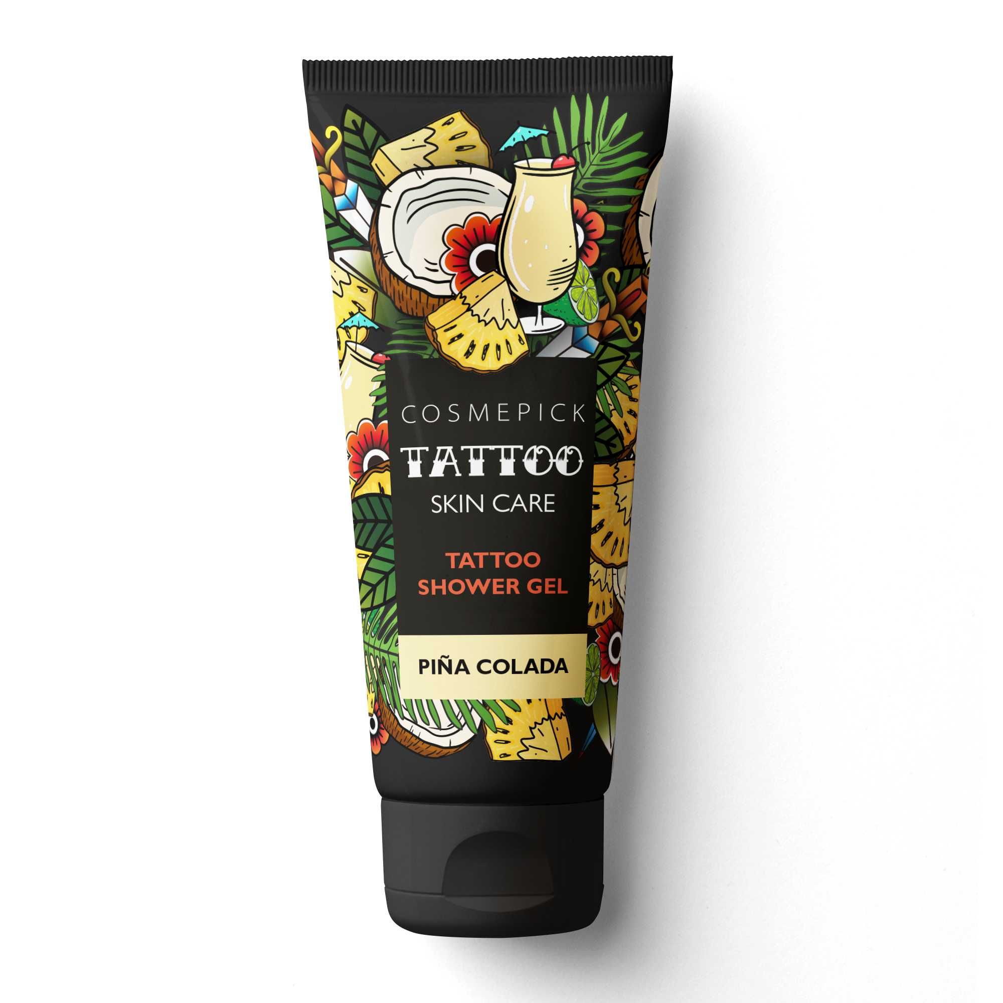 Cosmepick Tattoo Shower Pina Colada, Gel Żel pod prysznic 200 ml