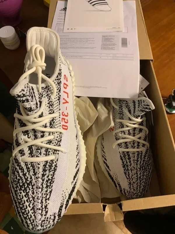 YZ350\Czarno DamskieAdidasYeezy350ZebraV2UnisexTrampki rozmiar.40