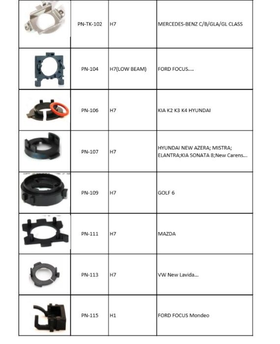 Перехідник адаптер для встановлення Led ламп і ксенону H7 Н1 цоколь,