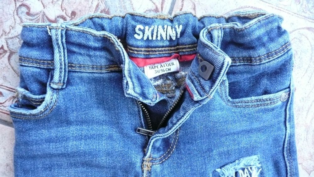 super spodnie dżinsowe na 2 3 latka 96 dżinsy slim skinny