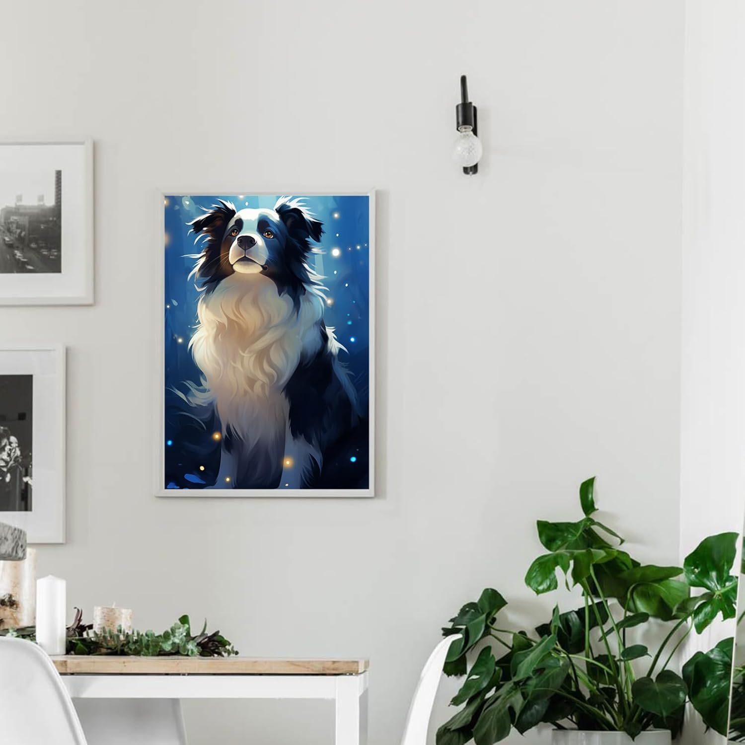 Zestaw do malowania diamentami Haft Diamentowy 30x40cm border collie