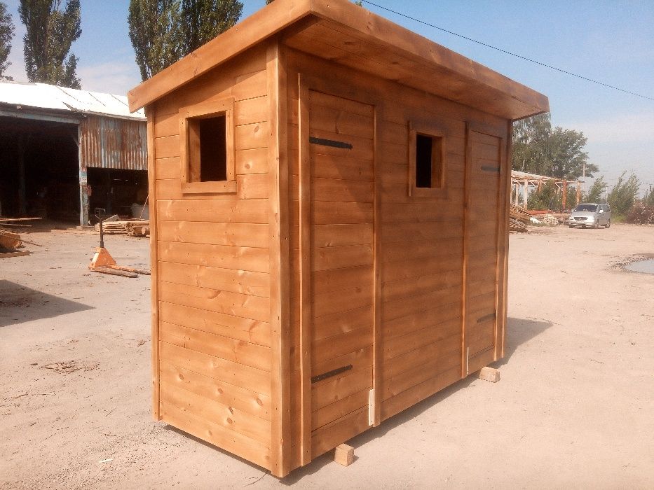 Дерев’яний туалет. Летняя душевая кабина. Дачный туалет. Душ+туалет.