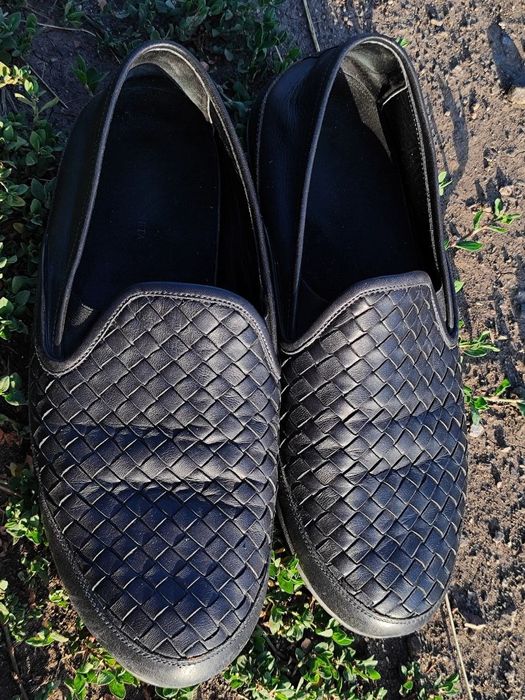 Шкіряні чорні мокасини BOTTEGA VENETA,туфлі