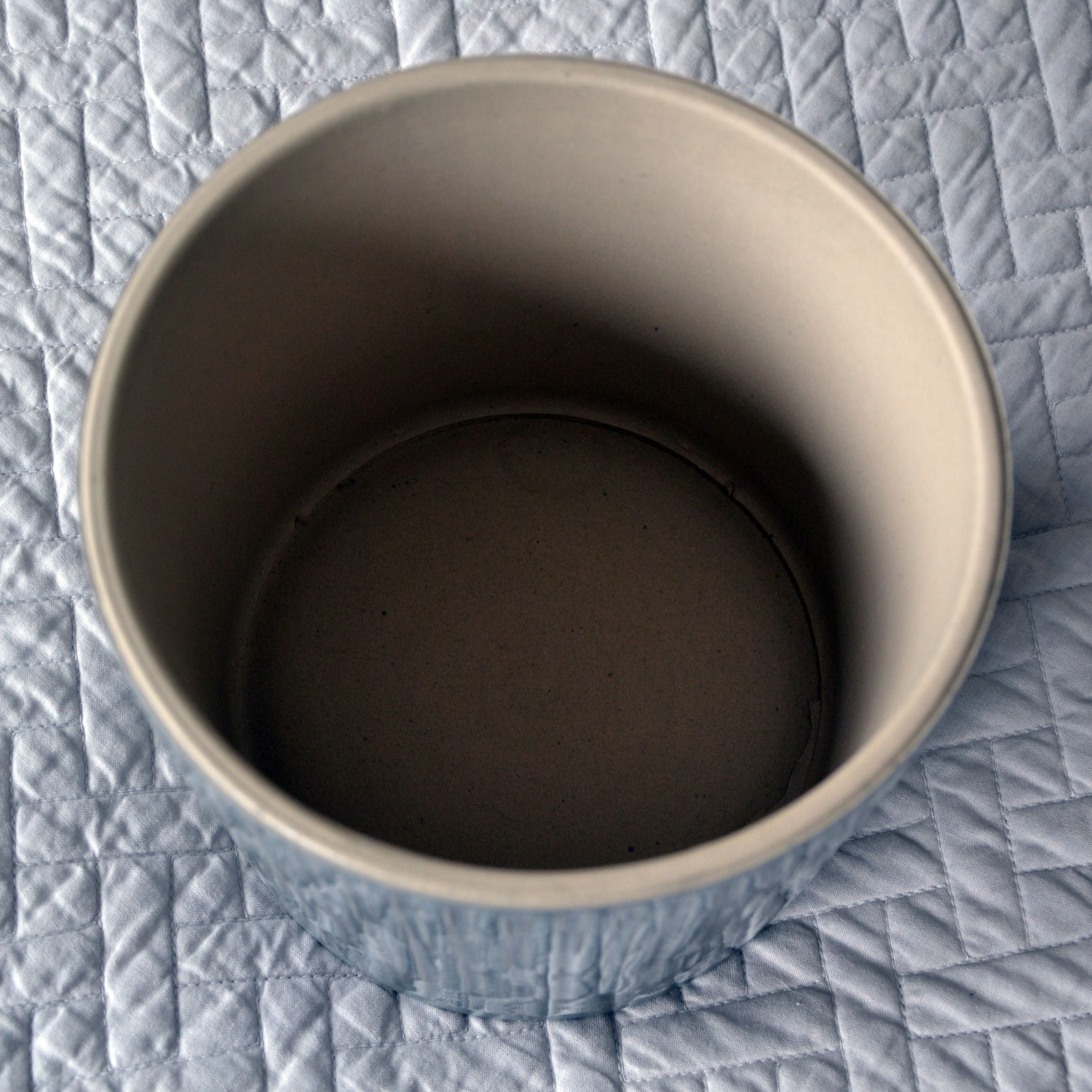 Doniczka ceramiczna szara, 16 x 15.5 cm