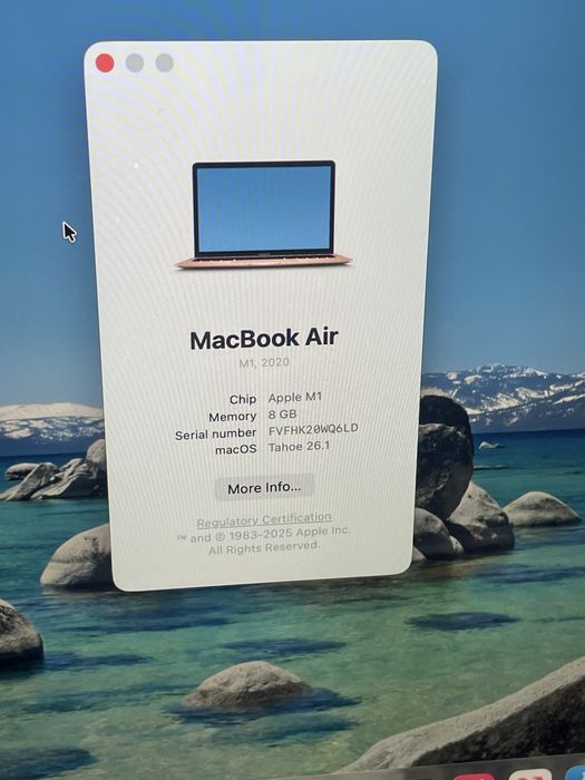 Macbook air 2020 m1 512 ssd стан на фото