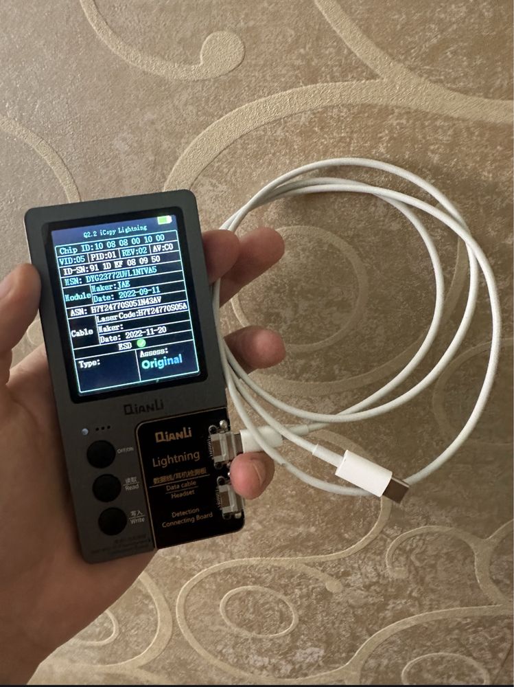 Lightning to usb-c cable original 100% iphone ipad fast charger