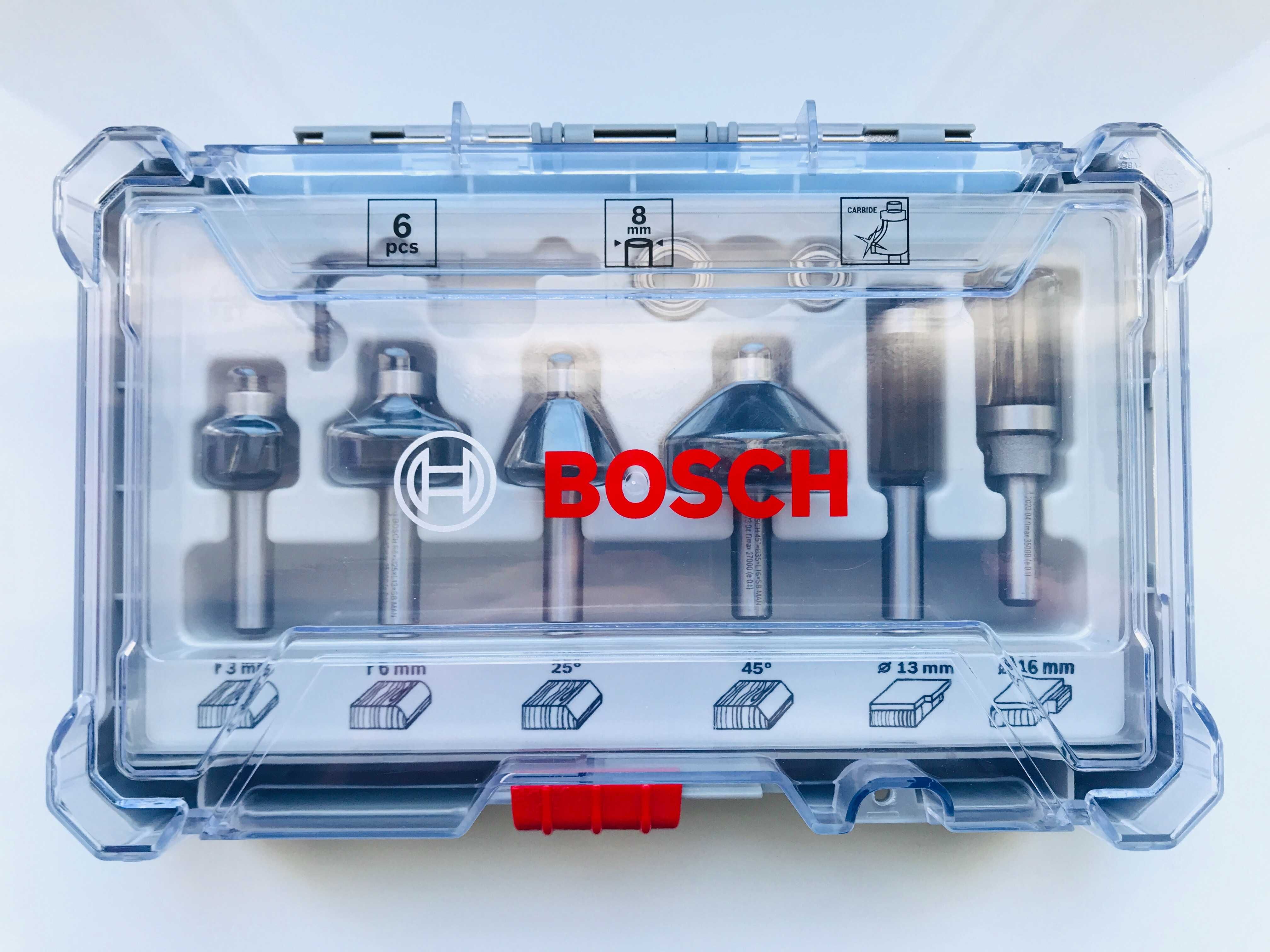 Набор кромочных фрез Bosch Trim&Edging 8 мм, 6 шт
