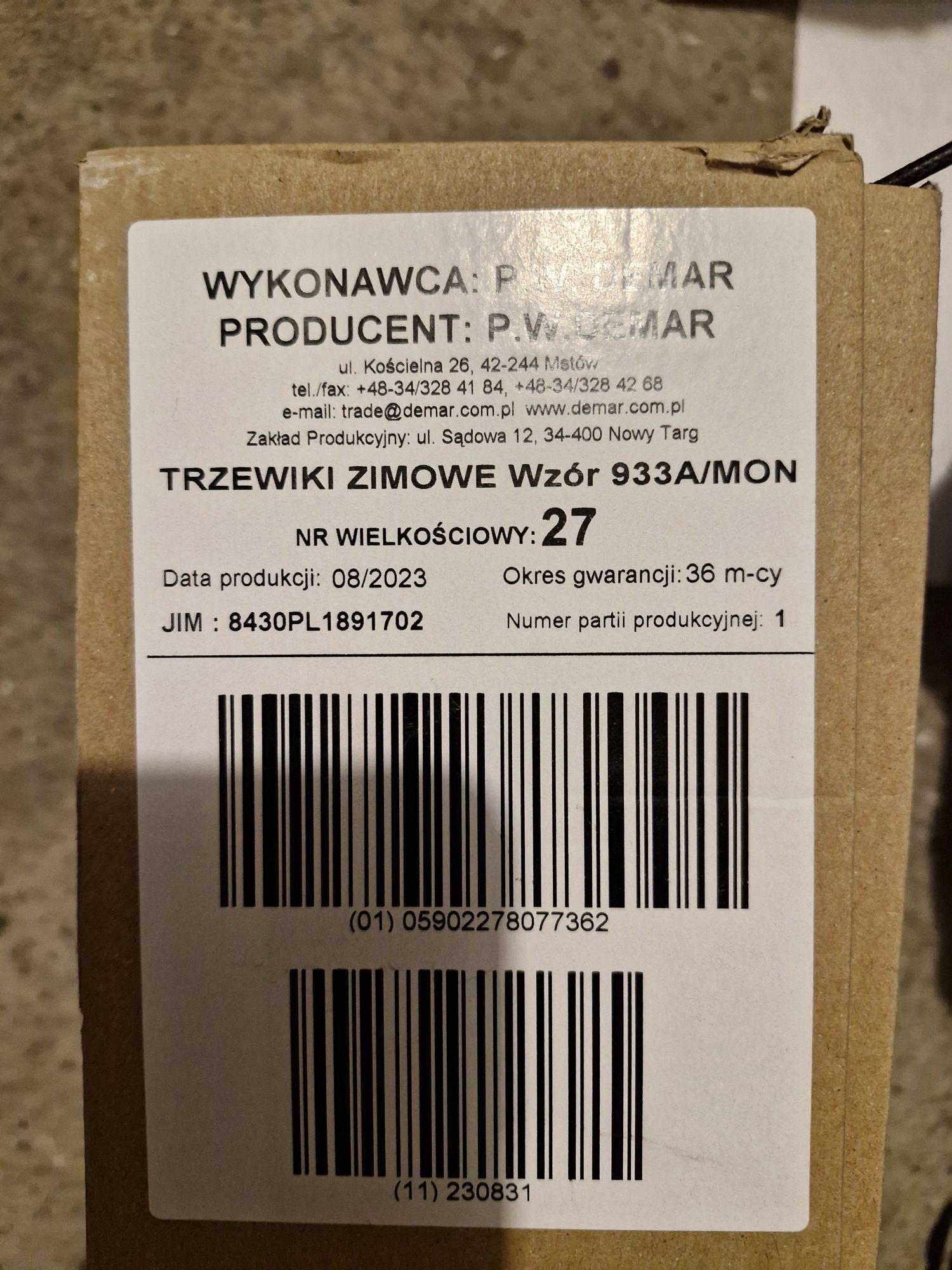 Trzewiki zimowe wojskowe