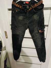 Spodnie dżinsowe bojówki rozmiar 30