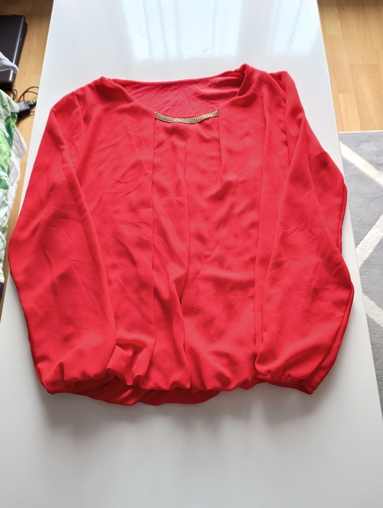 Bluzka koszula czerwona m