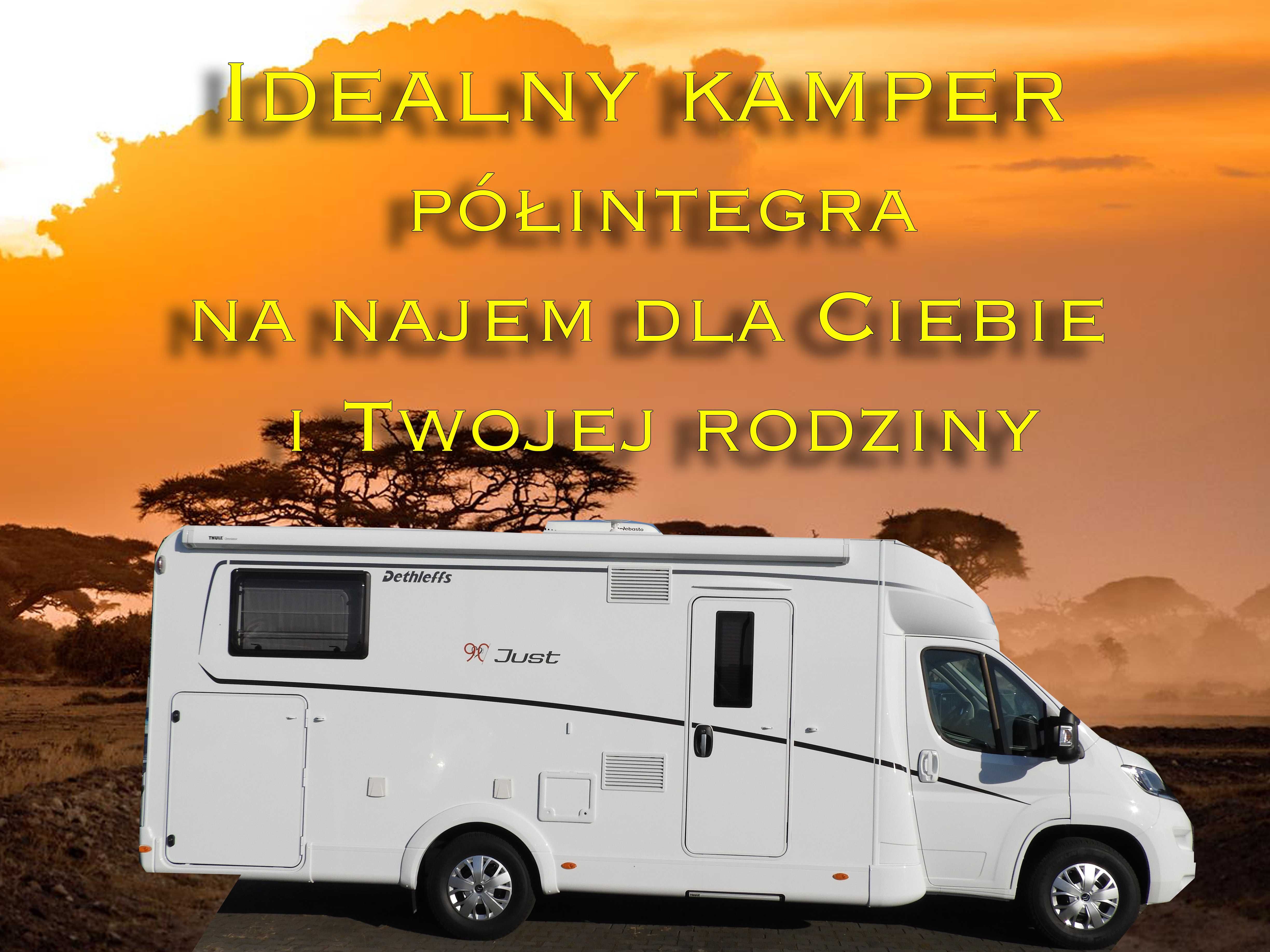 Wynajmę Kampera Półintegra 5 osobowa 2xklima 2 x ISOFIX  FV23%