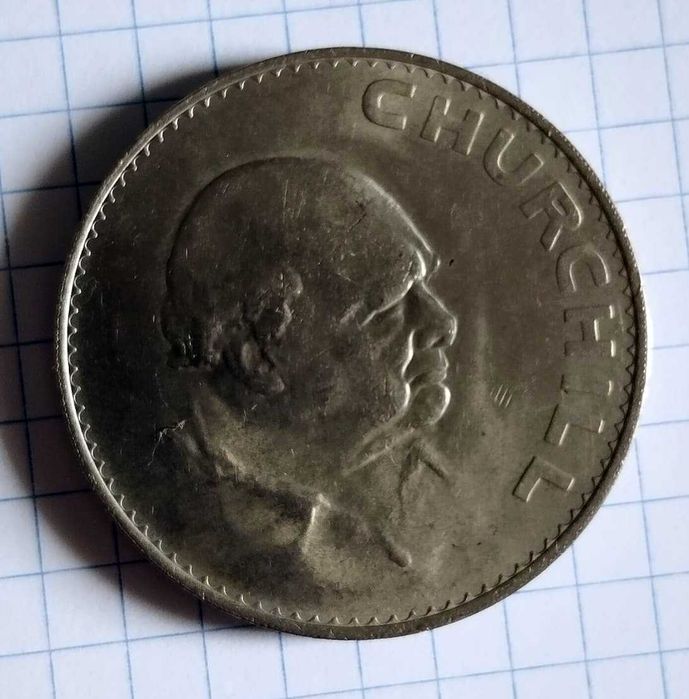 Moeda 1965 Churchill / Elizabeth II Dei Gratia Regina F.D.