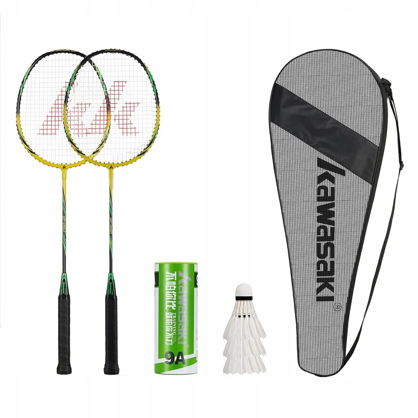 Zestaw rakieta lotka owijka Kawasaki Badminton rakietka OPIS