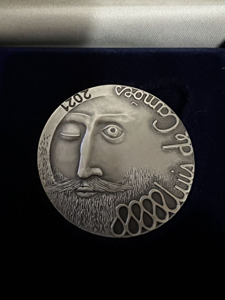 Medalha moeda prata Luís de Camões 2021 Colecções Philae