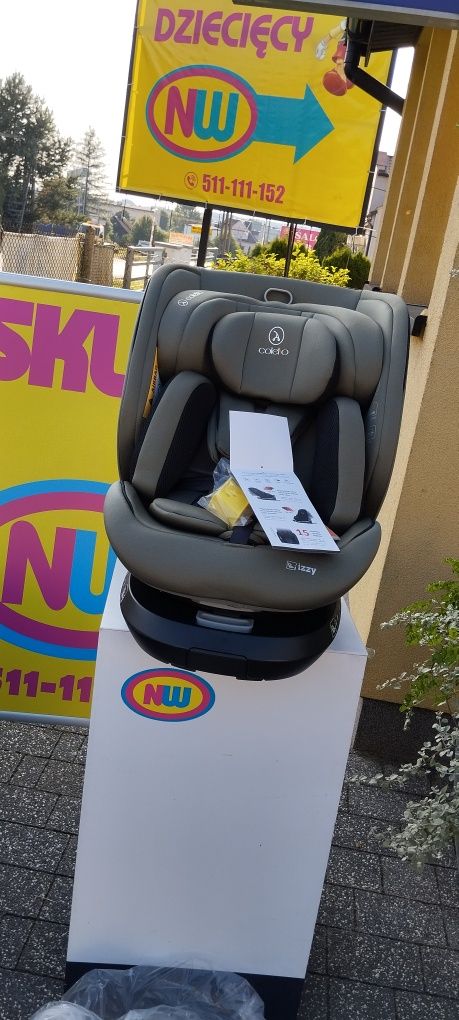 Nowy fotelik samochodowy ISOFIX obrotowy Coletto testy sklep NW