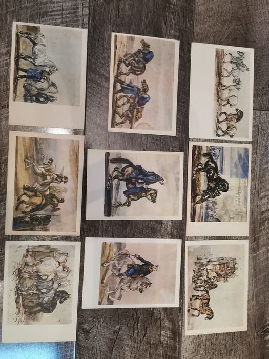 Pocztówki Piotr Michałowski konie + GRATIS