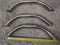 3 Uchwyty, relingi, 23cm, do jachtów, łodzi, statków, stal nierdzewna