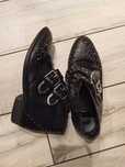 Buty Damskie Czarne Metalowe Rockowe Szpic 36 Pimkie