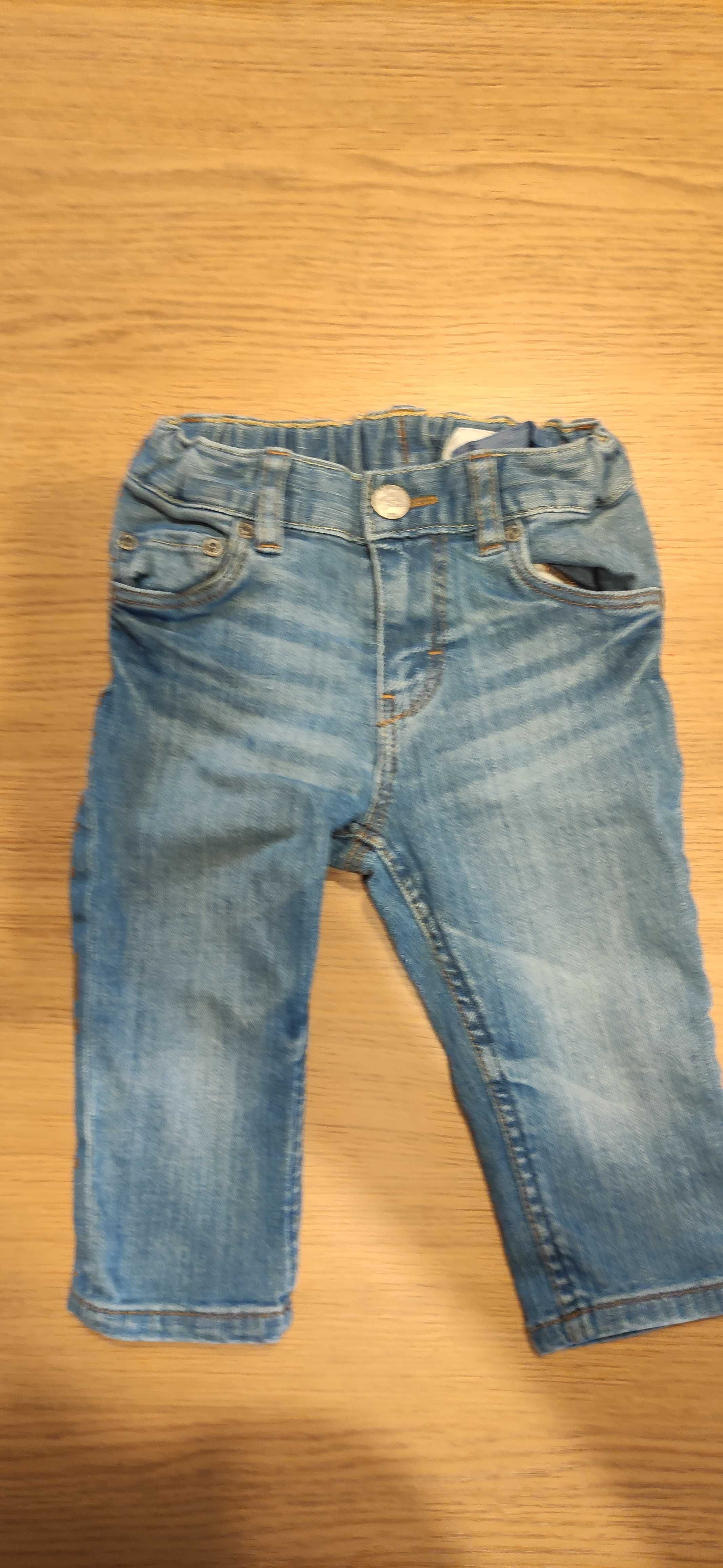 Spodnie jeansowe H&M dla dziewczynki rozmiar 74