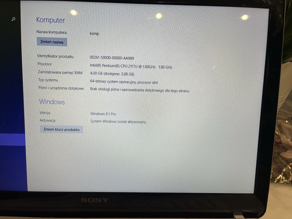 Sony VAIO SVF152A29M biały