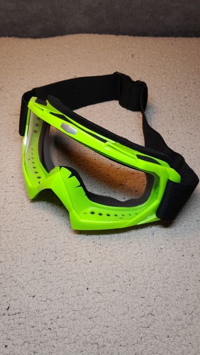 Okulary gogle narciarskie snowboard cross ATV zielone