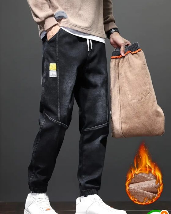 Чоловічі зимові теплі джинси