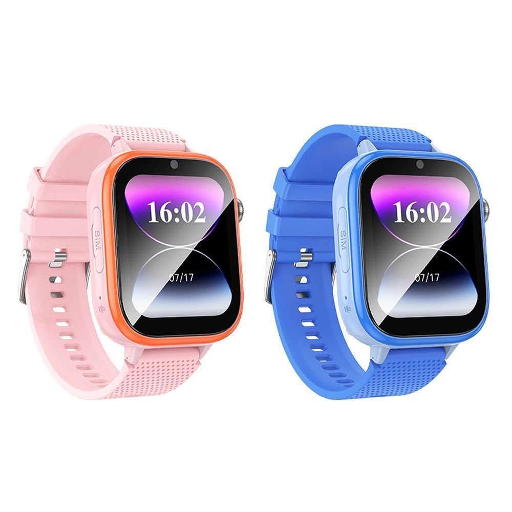 Smartwatch dla dzieci Hoco 1,83" 4G GPS z funkcją rozmowy Y101 różowy