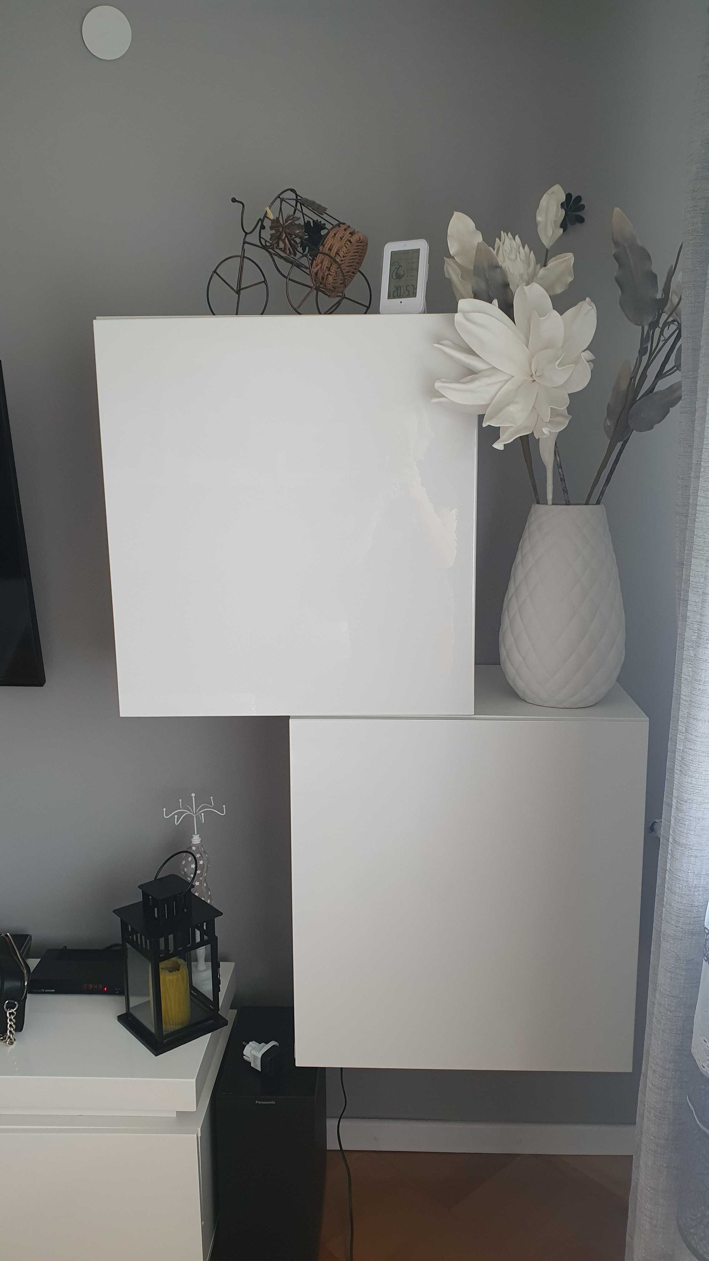 Szafki IKEA BESTA  biały połysk wiszące 2 sztuki
