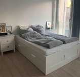 Łóżko Ikea Brimnes 140x200,4szuflady,,stelaż,materac GRATIS, dostawa