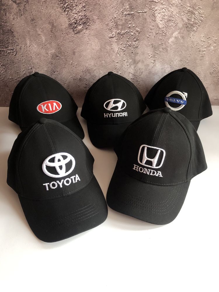 Кепки, бейсболки Toyota, Honda, Kia, Volvo, Hyundai