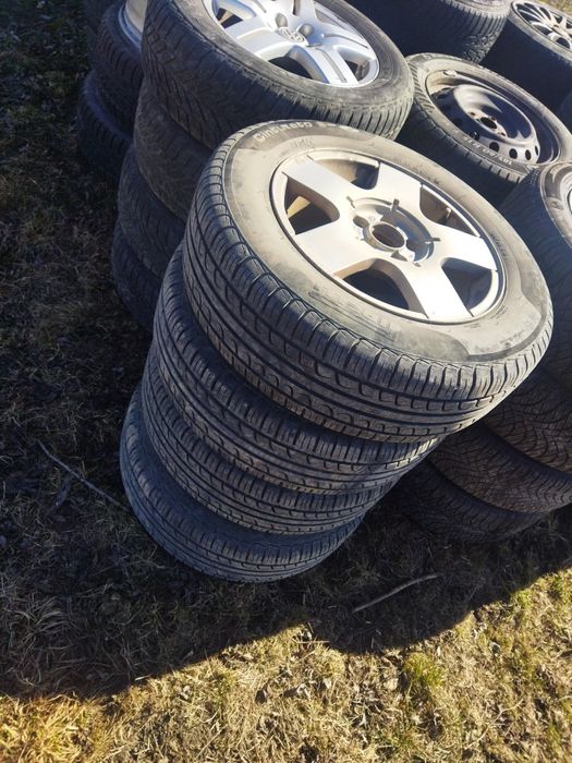 4szt alufelgi 5x100 + opony letnie r15 195/65/15 VW audi seat skoda