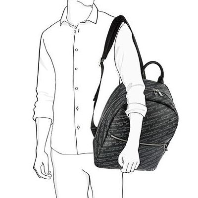 EMPORIO ARMANI markowy skórzany plecak NOWOŚĆ ALL OVER
