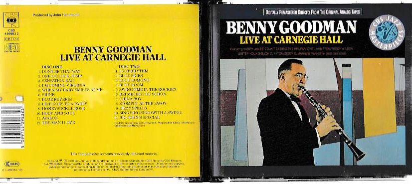Benny Goodman- Live At Carnegie Hall -- 2 CD -- 6982