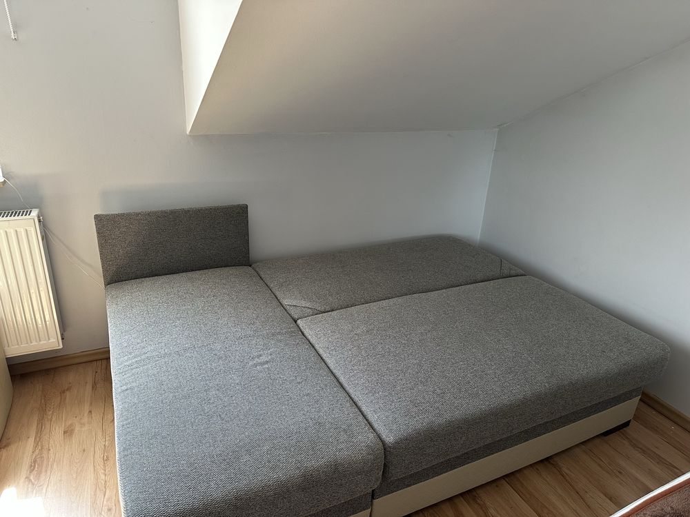 Kanapa narożnik modułowy – spanie, pojemniki, dobry stan