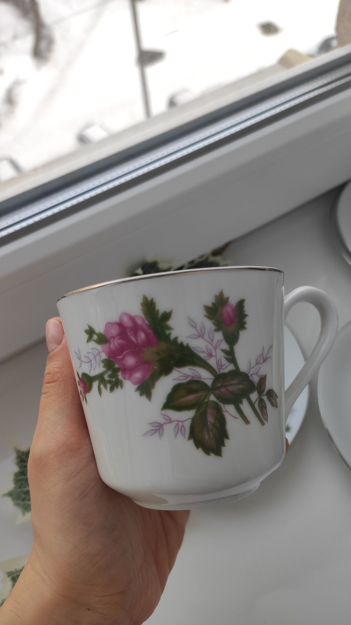 Новый чайний сервіз троянди / фарфоровый сервиз розы чайные пары