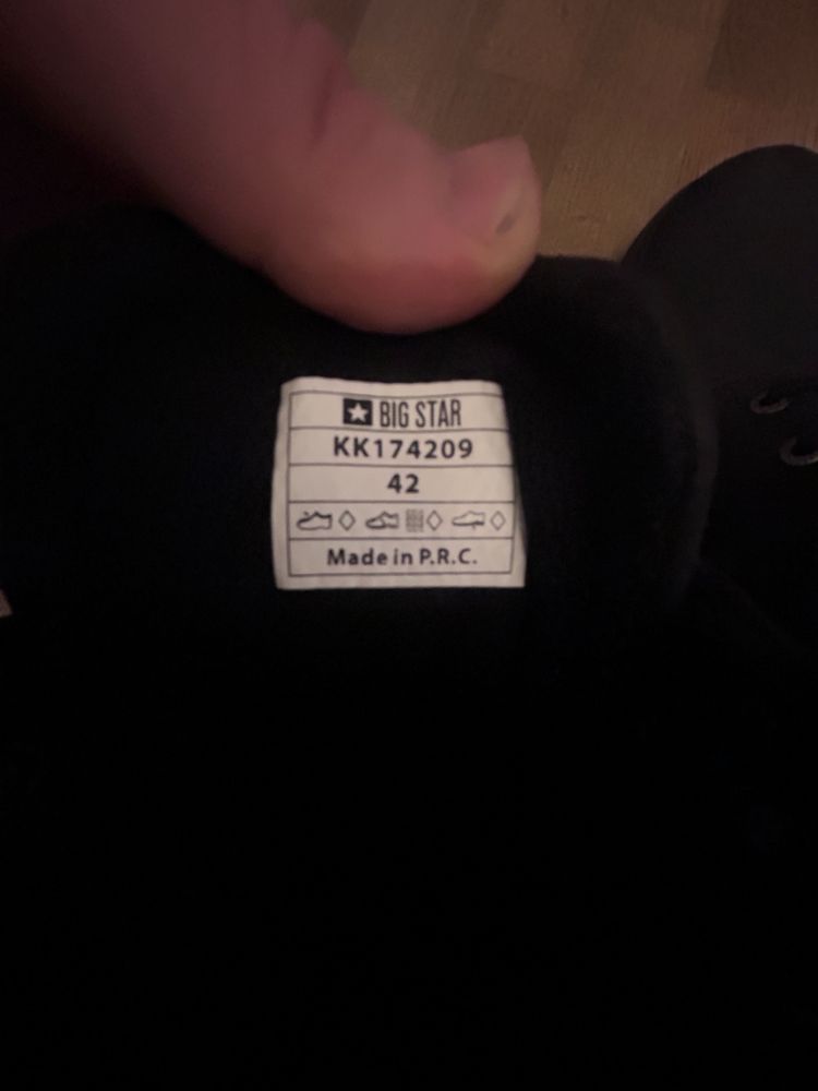Czarne buty zimowe bigstar