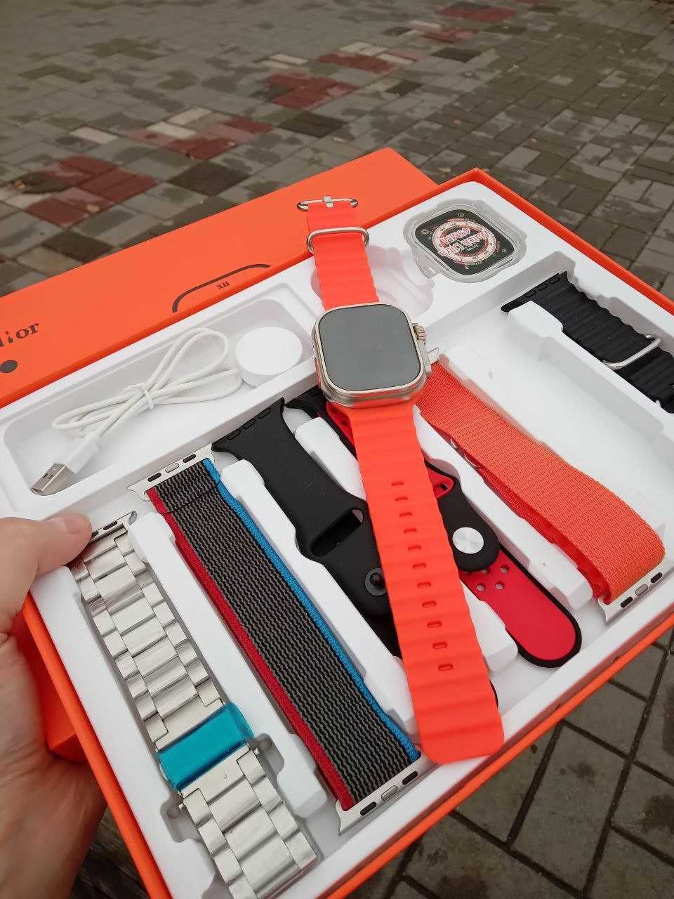 Смарт Годинник Smart Watch Ultra 9 (розумний годинник + 7 ремінців)