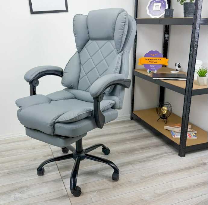 Офисное игровое кресло DEXON ткань экокожа подставка для ног Скидка