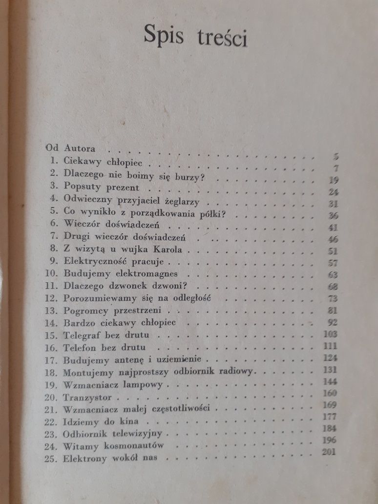 Konrad Widelski -Elektrony wokół nas/spis treści/