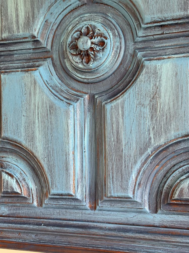 Pequena porta de madeira antiga 60x47cm
