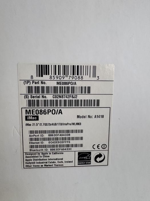 Computador de mesa IMac 21,5