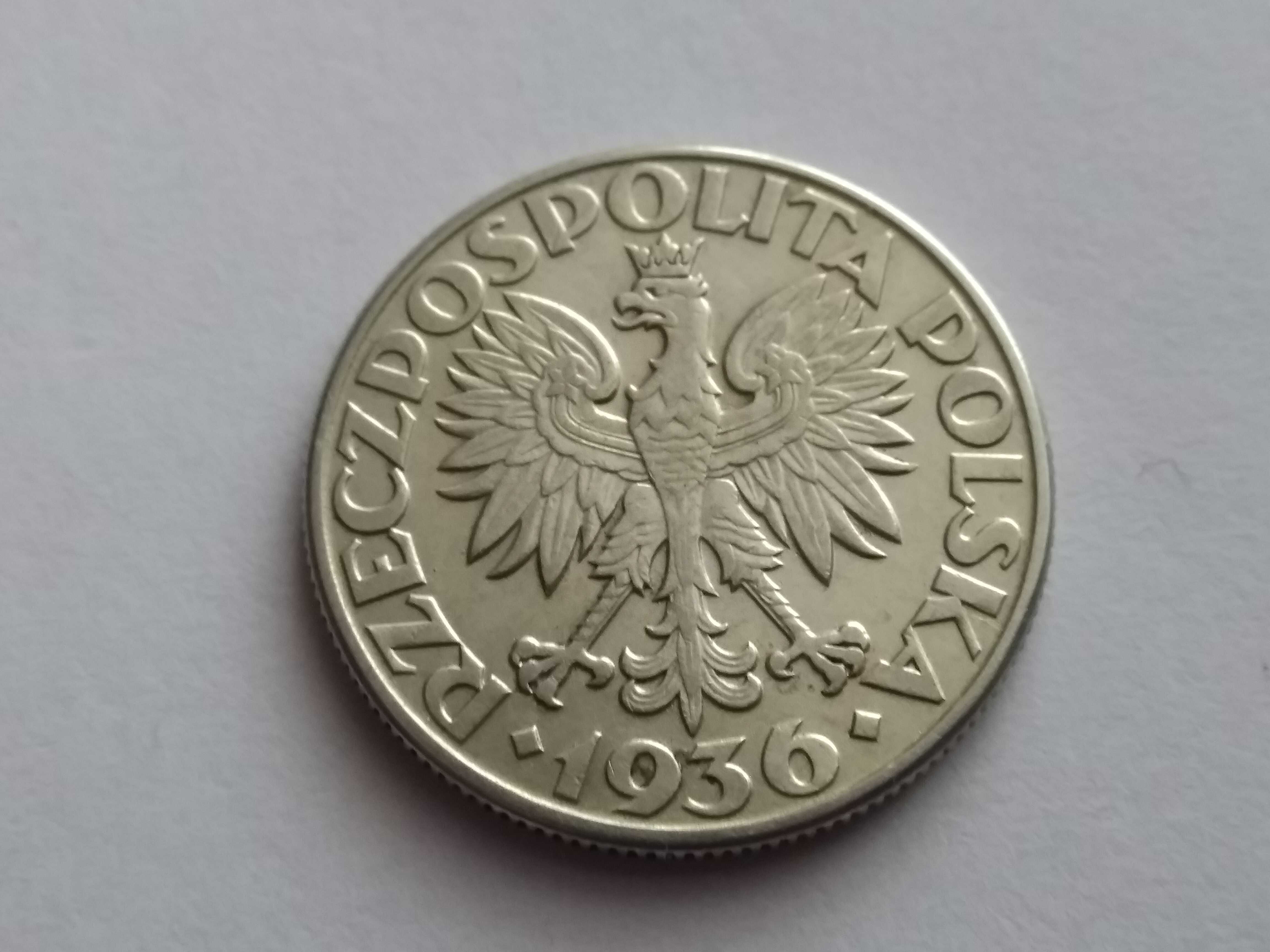 2 złote 1936 Żaglowiec - stan 2. Piękna moneta.