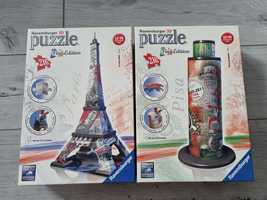 Puzzle 3D Wieża Eiffla oraz Krzywa Wieża