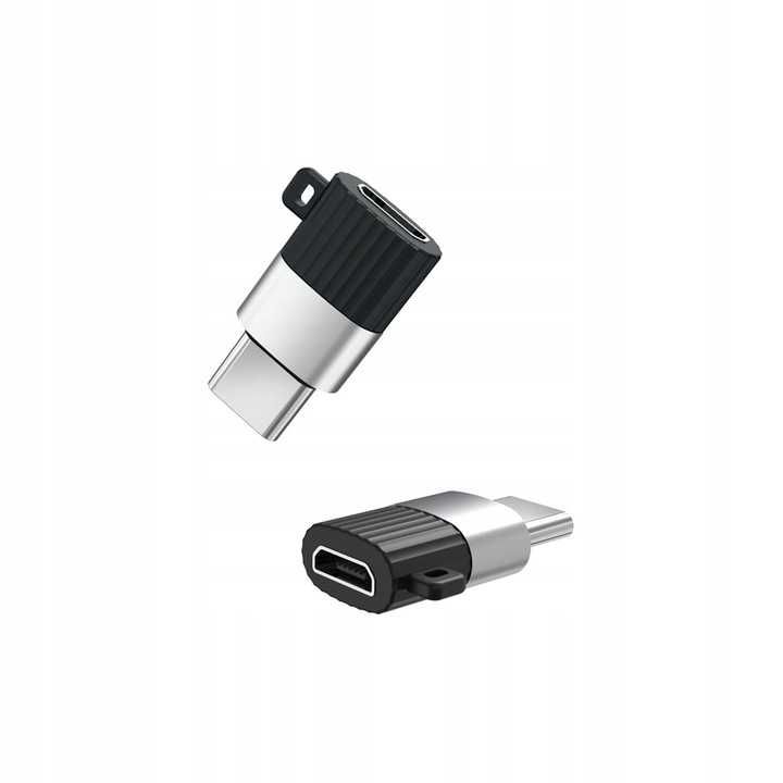 XO Adapter  micro USB do USB Typ C czarny